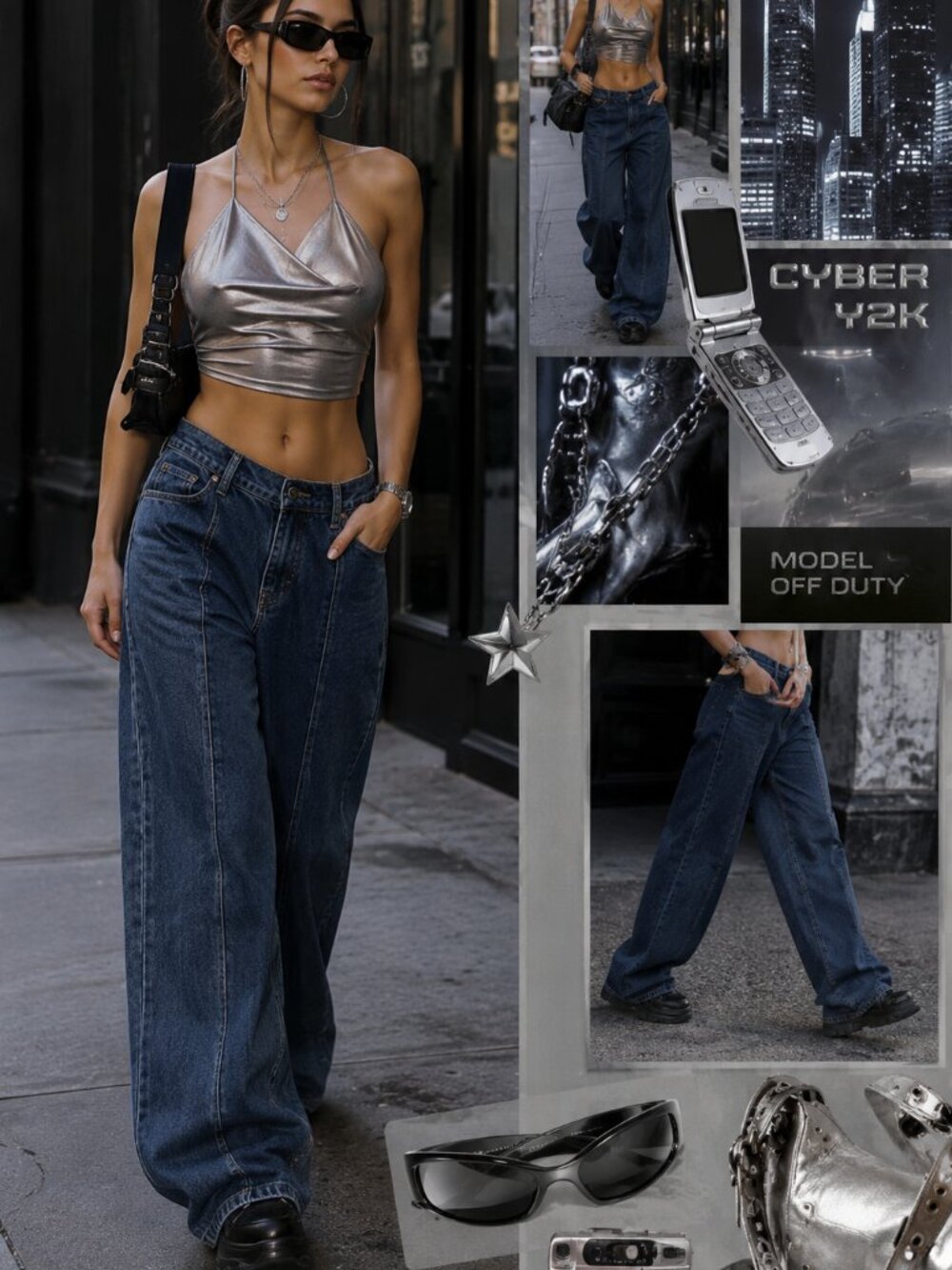 NWT Bebe High Waist Women's Wide Leg Western Jeans Sz 27